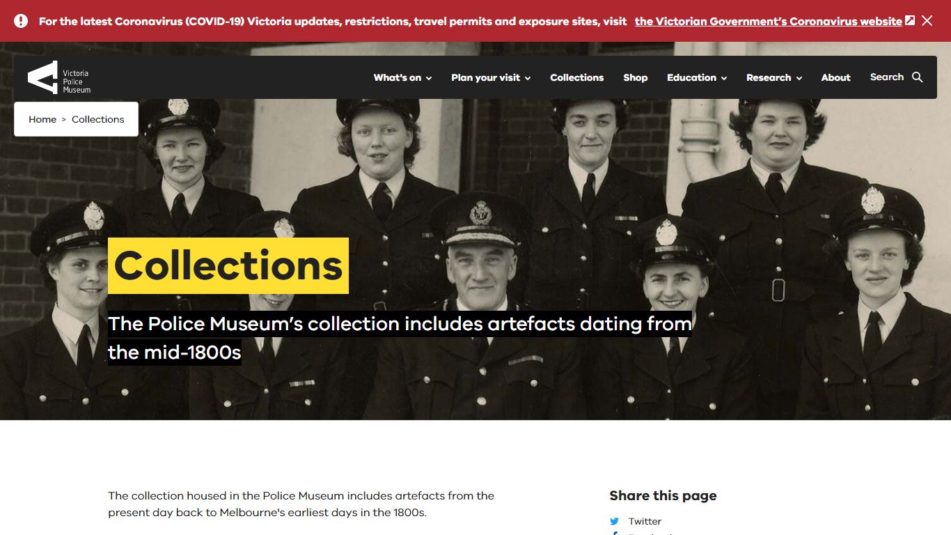 Collections | Victoria Police Museum